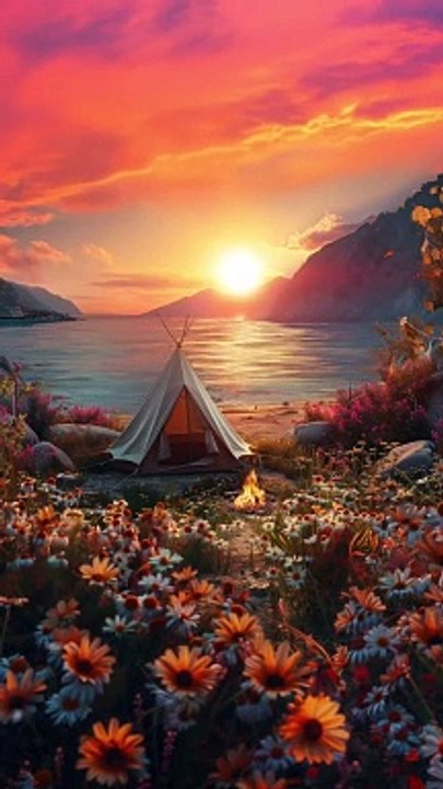 Sunset with a view.
