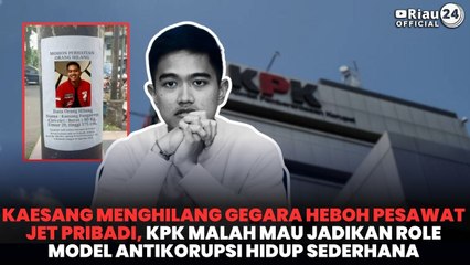 Kaesang Menghilang Gegara Pesawat Jet Pribadi, KPK Malah Mau Jadikan Role Model Antikorupsi