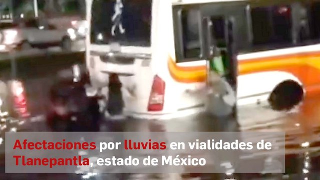 Reportan afectaciones por lluvias en vialidades de Tlanepantla