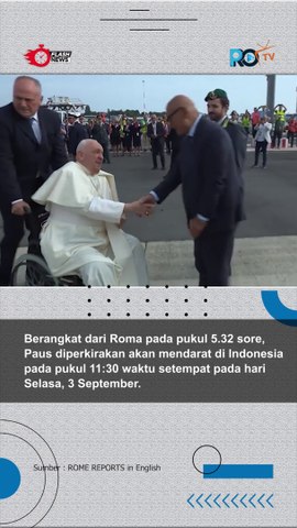 Rekam Momen Keberangkatan Paus Fransiskus dari Roma Menuju ke Indonesia