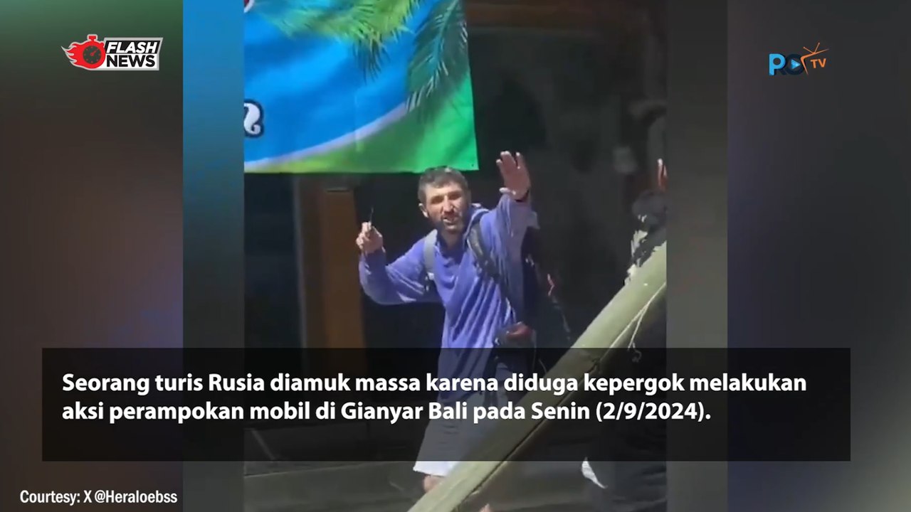 Turis Rusia Diamuk Massa Karena Merampok Mobil!!