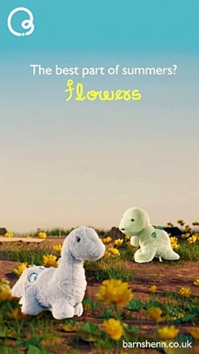 Barnshenn Summer Flowers Fun time Gush the Greenosaur Blueberry Plush Rex