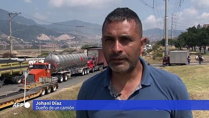 Caos en el tránsito de Bogotá por protestas contra aumento del diésel