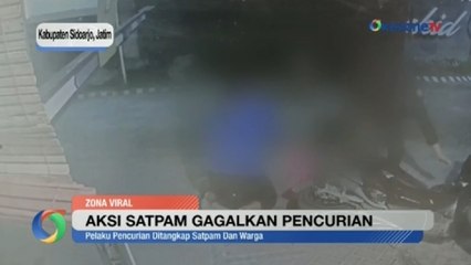 Detik-Detik Aksi Pelaku Pencurian Digagalkan Satpam Perumahan