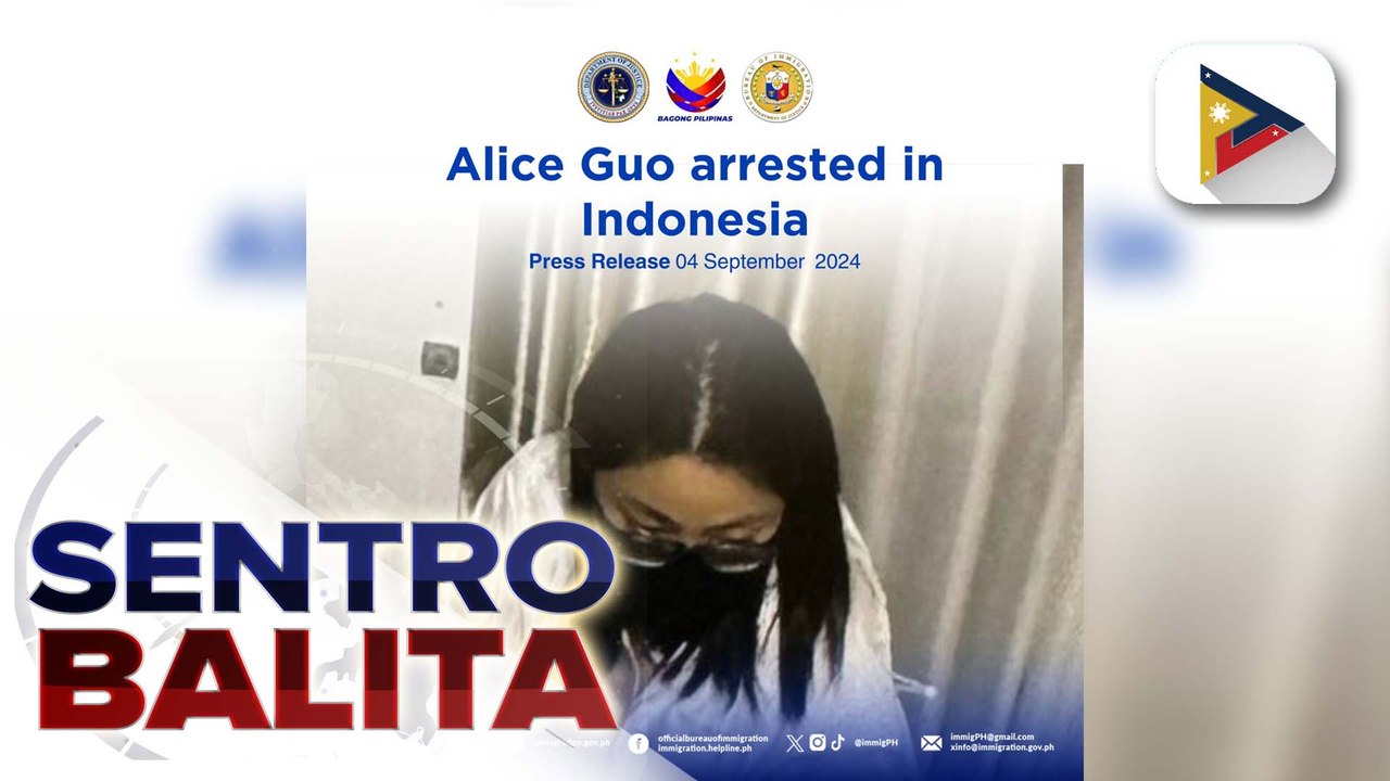 Alice Guo, nasa kustodiya na ng Indonesian police; pag-uwi ni Guo sa bansa, inaasikaso na