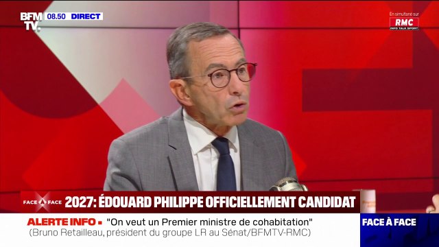 Ce n'est pas dans le timing : Bruno Retailleau (LR) réagit à l'annonce de la candidature d'Édouard Philippe pour la prochaine présidentielle