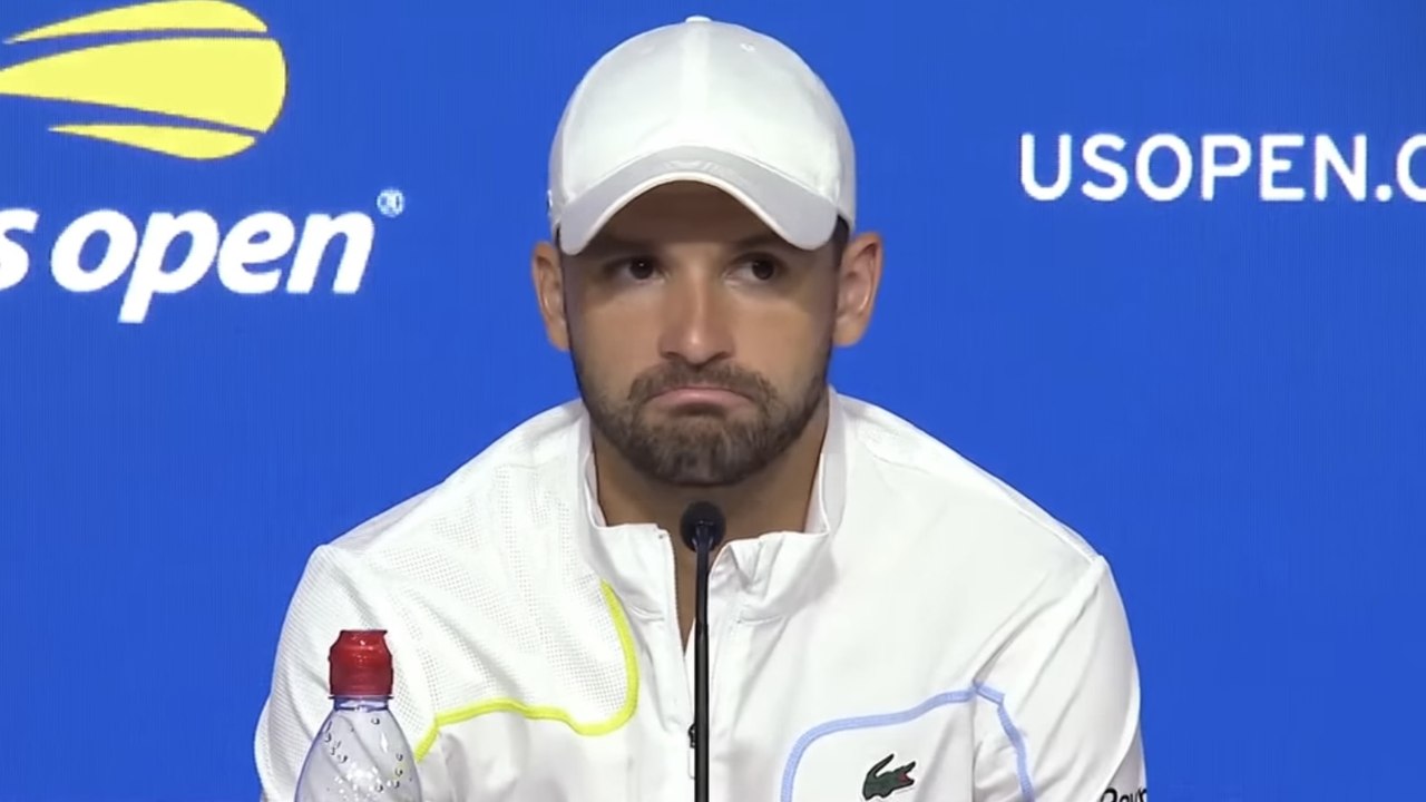 Tennis - US Open 2024 - Grigor Dimitrov, forced...