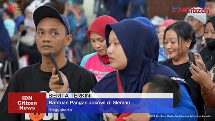 Bantuan Cadangan Pangan Diserahkan Presiden Jokowi di Sleman
