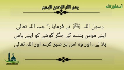 hadees shareef|Hadeees|جب اللہ تعالیٰ اپنے مومن بندے کے جگر گوشے کو