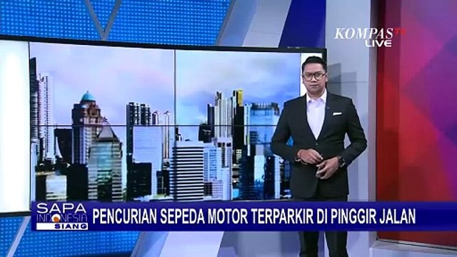 Aksi Pencurian Sepeda Motor Terparkir di Pinggir Jalan di Jakarta Barat Terekam CCTV