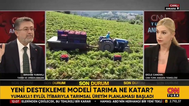 SON DAKİKA: Tarım ve Orman Bakanı Yumaklı CNN TÜRK'te