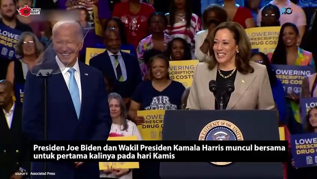 Biden dan Harris Membuat penampilan bersama sejak biden keluar