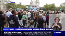 Un rassemblement organisé à Paris en soutien au militant écologiste Paul Watson