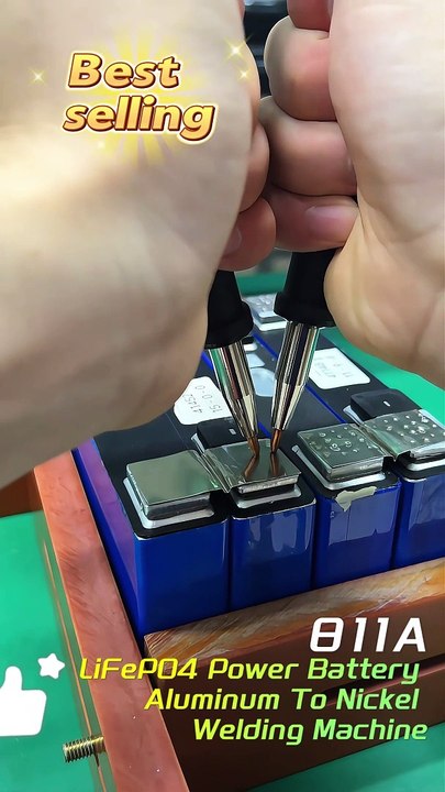 811A LiFePO4 Power Battery Aluminum To Nickel Welding Machine For LiFePO4 battery.