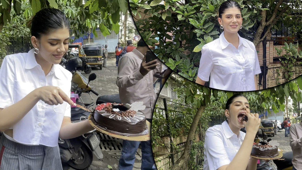 Dil Becharaa Actress Sanjana Sanghi Gets Into Post-Birthday Celebration With Paps In Juhu