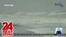 Malakas na alon, ikinababahala ng mga taga-coastal barangay ng Caruan; mga mangingisda, hindi makapalaot | 24 Oras