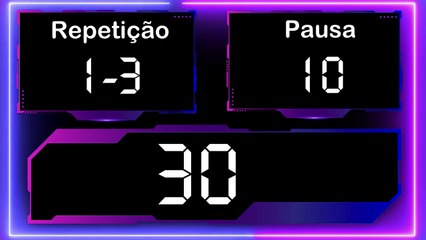 Workout Countdown 30/10 seconds - 3 repetitions