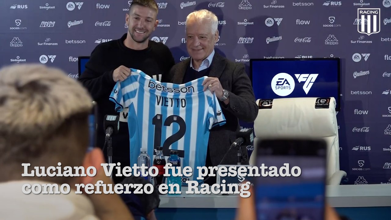 Luciano Vietto fue presentado como refuerzo en Racing - Vídeo Dailymotion