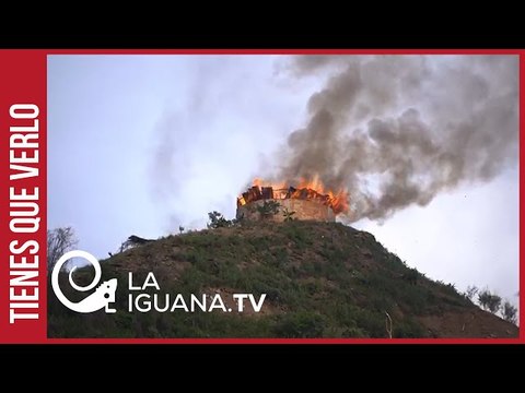 La Gallera: En llamas quedó el lugar de fiestas de los cabecillas de la Cota 905