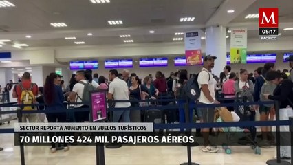 Sectur reporta aumento de vuelos turísticos en primer semestre del 2024