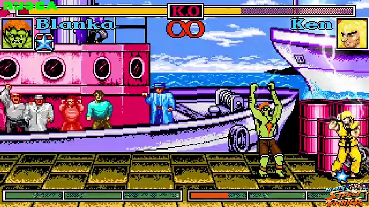 MIGHTY STREET FIGHTER (SF2 NES EDITION) - PC LONGPLAY - BLANKA PLAYTHROUGH (NO DEATH RUN)