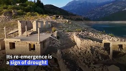 Sunken Greek village emerges as drought causes water levels to drop