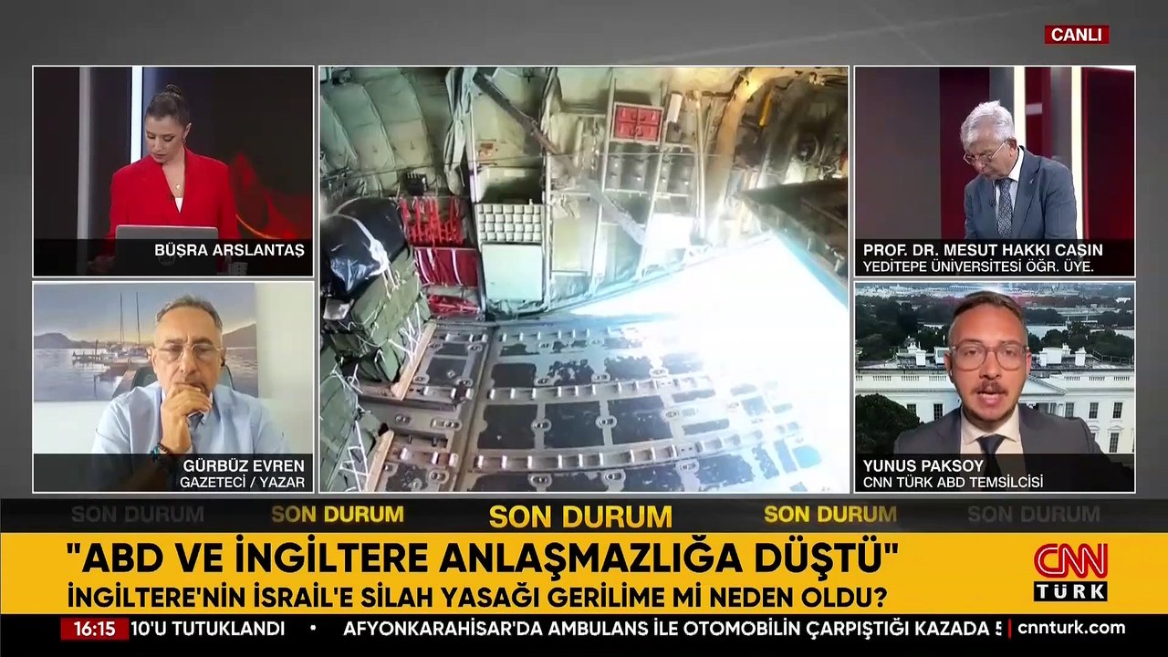 İsrail’e silah yasağı ABD’yi kızdırdı! Detay CNN TÜRK ABD Temsilcisi Paksoy aktardı… | VİDEO