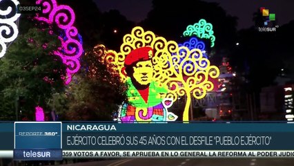 Nicaragua celebró su 45 aniversario con el desfile "pueblo ejército"