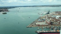 HMS Prince of Wales leaves Portsmouth on a routine assignment