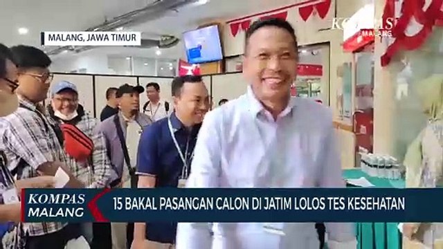 15 Bakal Pasangan Calon Pilkada di Jatim yang Tes Kesehatan di RSSA Dinyatakan Lolos