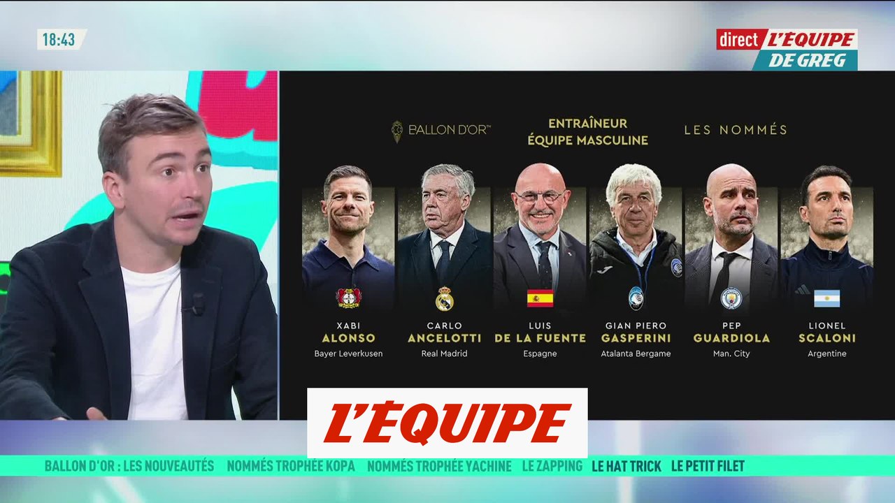 Les nommés au Trophée du meilleur entraîneur d'équipe masculine de l'année - Foot - Ballon d'Or 2024