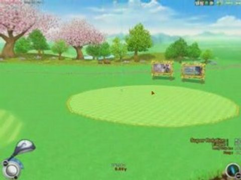 pangya vallée des cerisiers trou 10 chip in