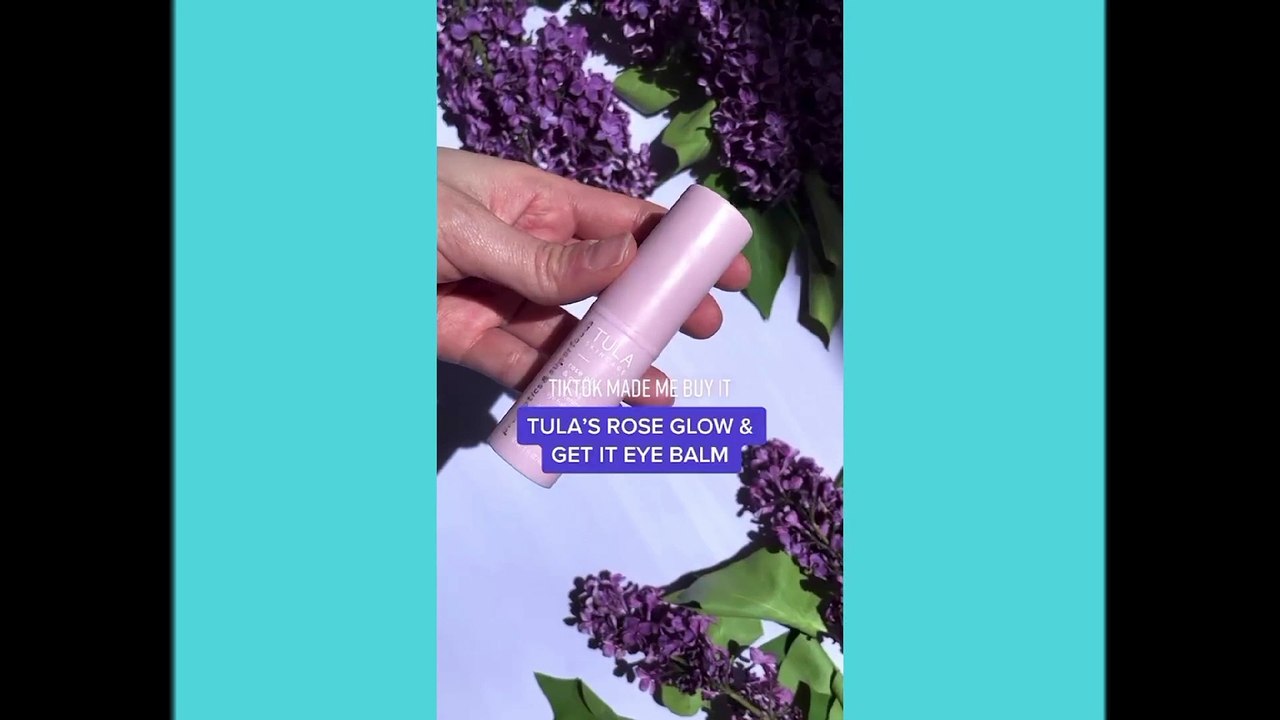 TULA Skin Care Eye Balm Rose Glow - Dark Circle Treatment, Instantly Hydrate and Brighten Undereye Area, Portable and Perfect to Use On-the-go, 0.35 oz.