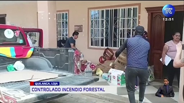 Controlan incendio forestal en Quilanga, Loja