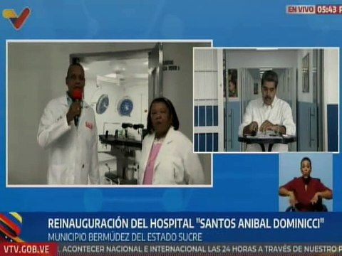 Gobierno Bolivariano reinaugura el Hospital Santos Aníbal Dominicci del estado Sucre