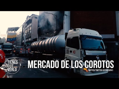 Mercado de los Corotos: Un incendio nocturno consumió el edificio en Quinta Crespo
