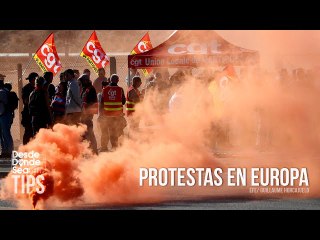 La cosa está que arde: Manifestaciones por el alza del combustible en toda Europa