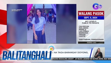 Dalagitang estudyante na taga-barangay Doyong, nawawala | Balitanghali