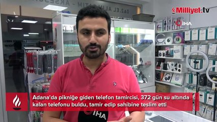 372 gün su altında kalan telefonu buldu, tamir edip sahibine teslim etti