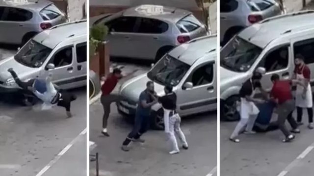 Pendik'te sipariş sonrası rezil olay! Kadına taciz, öfkeli kocaya meydan dayağı