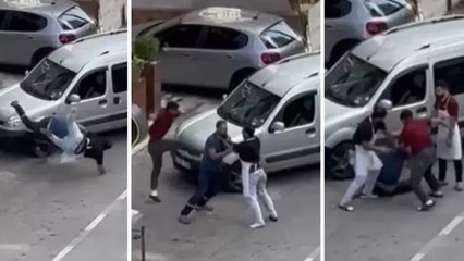 Pendik'te sipariş sonrası rezil olay! Kadına taciz, öfkeli kocaya meydan dayağı