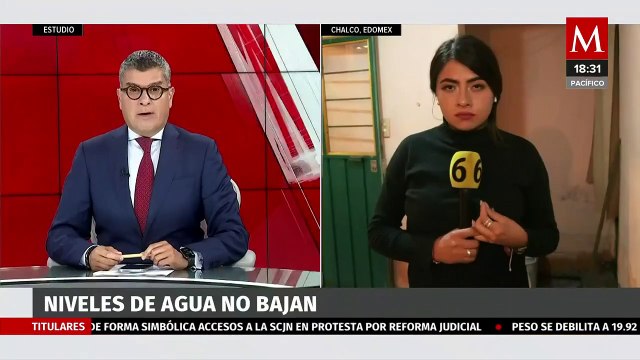 Habitantes de Chalco aprovechan para limpiar sus hogares tras el descenso de los niveles de agua
