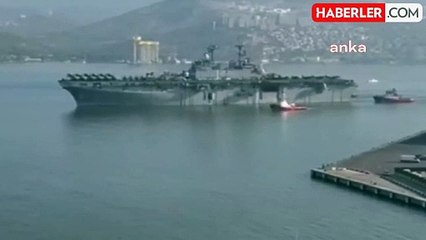 ABD'nin USS WASP Gemisi İzmir Limanı'ndan Ayrıldı