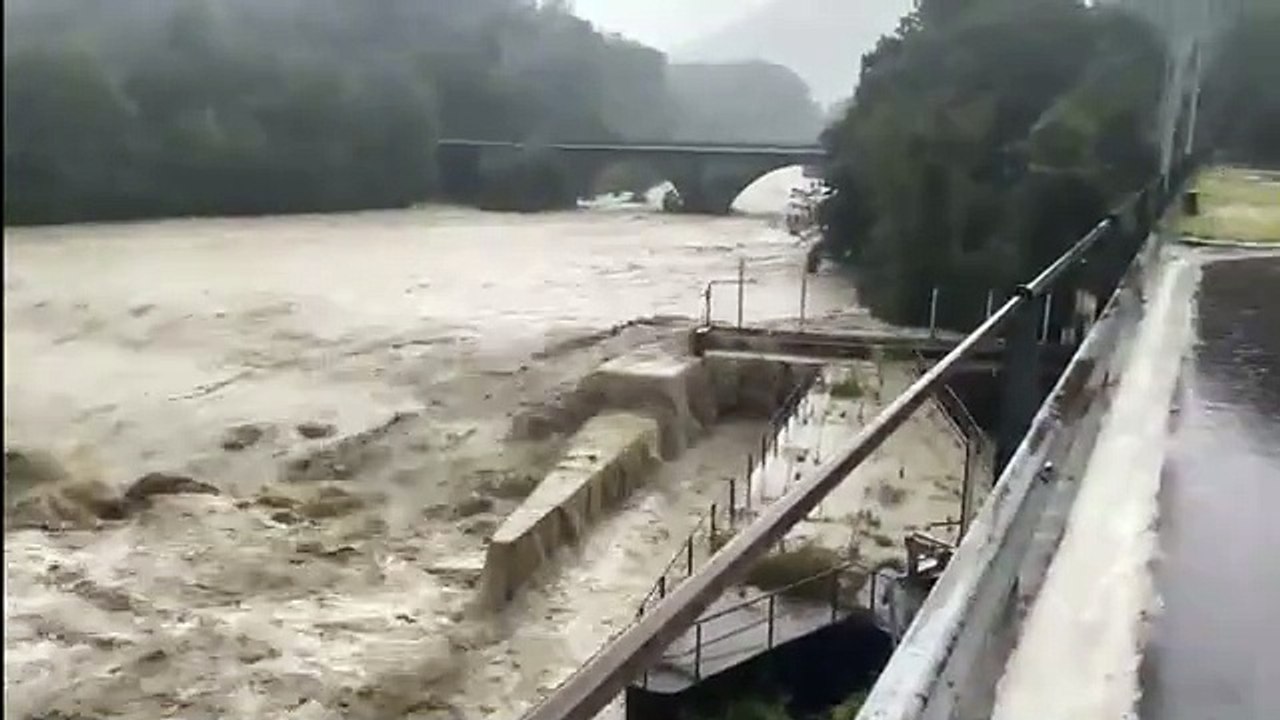 Maltempo in Piemonte, il fiume Stura esonda