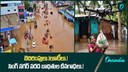 బెదిరింపులు.. లూటీలు.! సింగ్ నగర్ వరదబాదితుల దీన స్థితి.! | Oneindia Telugu