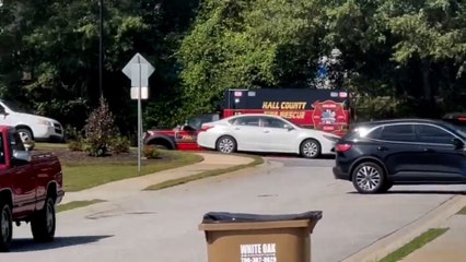 Georgia school shooting: Video shows police vehicles rushing to the scene