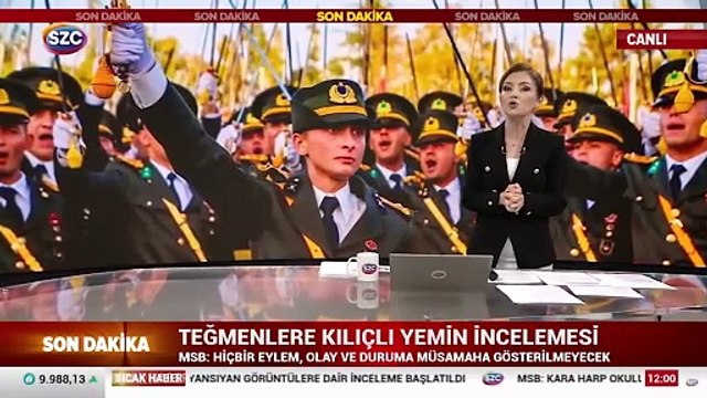 Teğmenlere kılıçlı yemin incelemesi