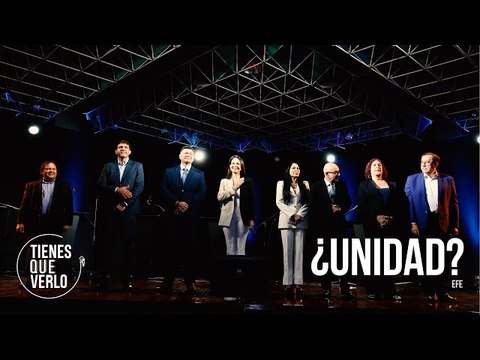 Video viral: María Corina fue la rompe grupo en la foto final del debate de opositores