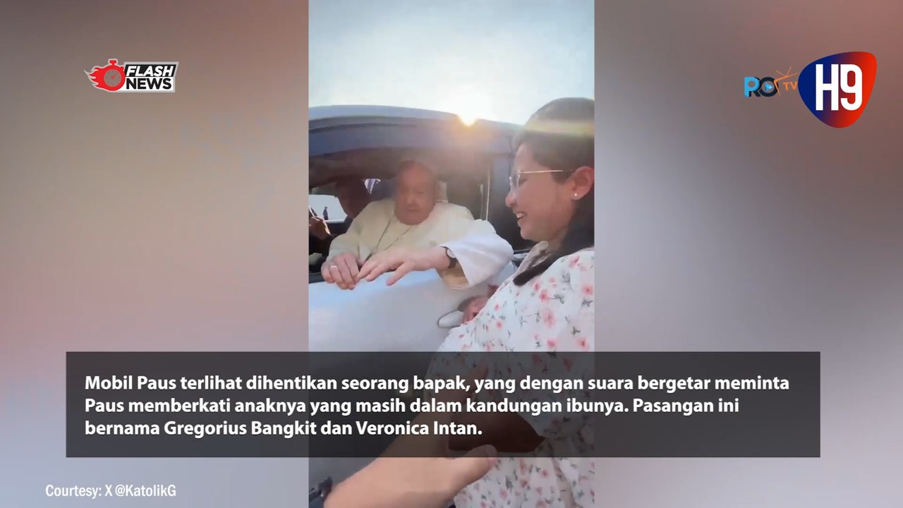 Paus Fransiskus Sapa dan Berkati Warga di Pinggir Jalan