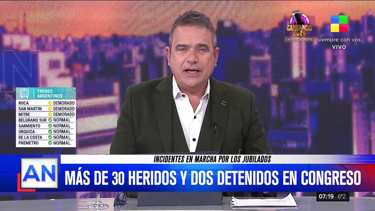 Incidentes en la marcha por los jubilados: cuatro policías fueron quemados con agua hirviendo